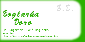 boglarka doro business card